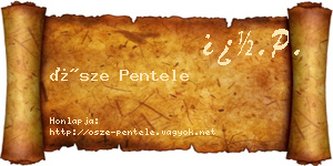 Ősze Pentele névjegykártya